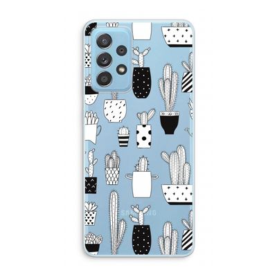 Cactusmotief: Samsung Galaxy A73 Transparant Hoesje