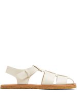 The Row caged-design leather sandals - Blanc