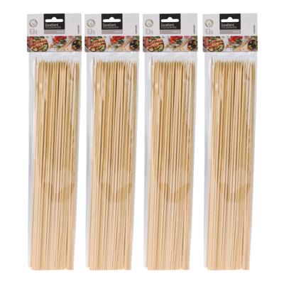 BBQ Sate/spiesjes prikkers - 200x - bamboe hout - 40 cm - spiezen - satestokjes