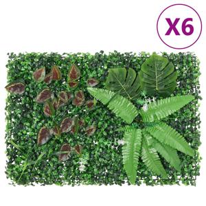 Hek met kunstplanten6 st 40x60 cm groen