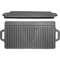 KitchenCraft - Gietijzeren Grillplaat Dubbelzijdig - 45cm x 23cm - Kit - thumbnail