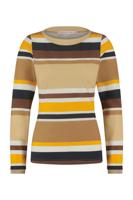 Sydney big stripe shirt - offwhite/mustard - 07011