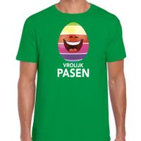 Pasen shirt groen met lachend / vrolijk paasei voor heren 2XL  -