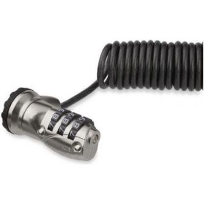 StarTech.com LTLOCK3DCOIL kabelslot Zwart, Roestvrijstaal 1,8 m