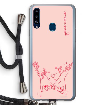 Best Friends: Samsung Galaxy A20s Transparant Hoesje met koord