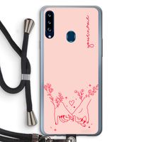 Best Friends: Samsung Galaxy A20s Transparant Hoesje met koord Best Friends: Samsung Galaxy A20s Transparant Hoesje met koord