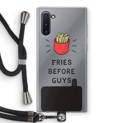 Fries before guys: Samsung Galaxy Note 10 Transparant Hoesje met koord