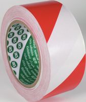 IKS Grondmarkeringstape | PVC | rood/wit | lengte 33 m | breedte 50 mm | wiel | 36 stuks - 5635000002 5635000002