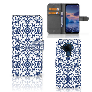 Nokia 5.4 Hoesje Flower Blue