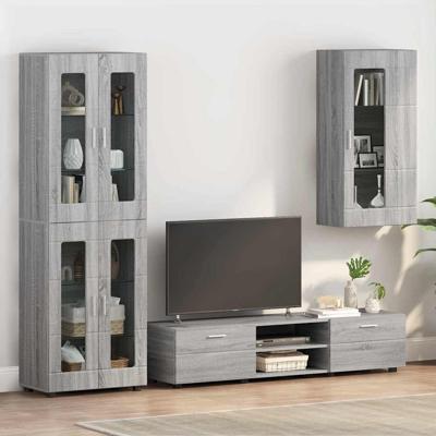 Wandkast met plank Grijs sonoma 55 x 29 x 100 cm Bewerkt hout