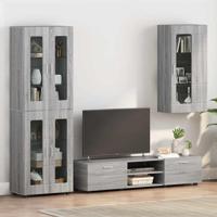Wandkast met plank Grijs sonoma 55 x 29 x 100 cm Bewerkt hout