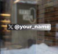 Gepersonaliseerde X twitter symbool naamsticker