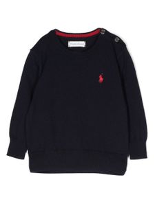 POLO RALPH LAUREN KIDS sweat à logo brodé - Bleu