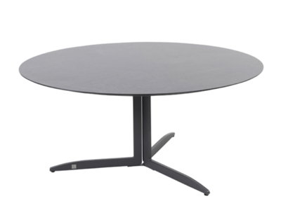 4SO Embrace Tafelframe Antracite Met Embrace Tafelblad Slate Antracite Ø 160 cm - 4so