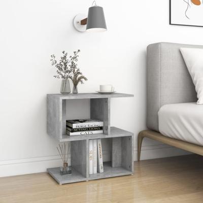 Nachtkastjes 2 st 50x30x51,5 cm bewerkt hout betongrijs