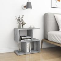 Nachtkastjes 2 st 50x30x51,5 cm bewerkt hout betongrijs
