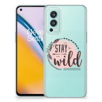 OnePlus Nord 2 5G Telefoonhoesje met Naam Boho Stay Wild OnePlus Nord 2 5G Telefoonhoesje met Naam Boho Stay Wild