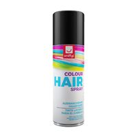 Carnaval haarverf - zwart - spuitbus - 125 ml - haarspray   -