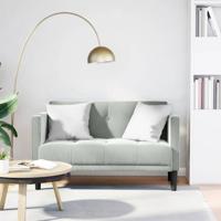 Loveseat bank lichtgrijs 111 cm fluweel