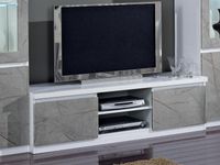 Tv-meubel ROMEO 2 deuren marber/wit - thumbnail
