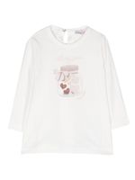 Monnalisa t-shirt à logo imprimé - Blanc
