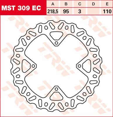TRW Remschijf, remschijven voor de moto, MST309EC