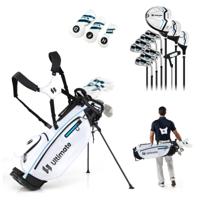 15-Delige Complete Golf Clubset Golfset met Golftas & Regenhoes Wit