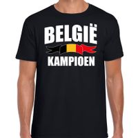 Belgie kampioen supporter t-shirt zwart EK/ WK voor heren - thumbnail