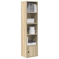 Boekenkast 31x24x127 cm bewerkt hout sonoma eikenkleurig
