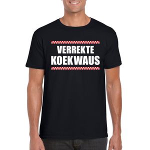 Verrekte Koekwaus heren T-shirt zwart