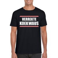 Verrekte Koekwaus heren T-shirt zwart - thumbnail