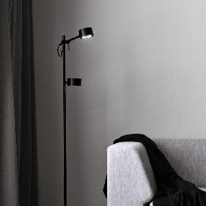 Staande leeslamp zwart &apos;Clyde&apos; led leeslamp 138cm