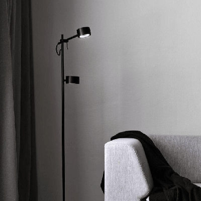 Staande leeslamp zwart &apos;Clyde&apos; led leeslamp 138cm