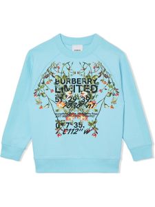 Burberry Kids sweat à imprimé graphique - Bleu