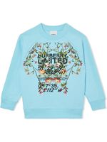 Burberry Kids sweat à imprimé graphique - Bleu