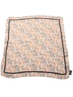 CHANEL Pre-Owned foulard en soie à imprimé graphique (1986-1988) - Tons neutres