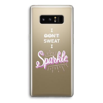 Sparkle quote: Samsung Galaxy Note 8 Transparant Hoesje