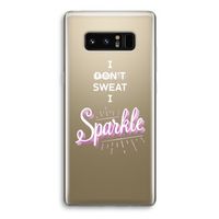Sparkle quote: Samsung Galaxy Note 8 Transparant Hoesje