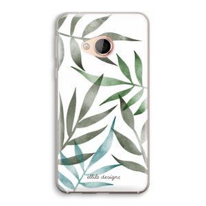 Tropical watercolor leaves: HTC U Play Transparant Hoesje