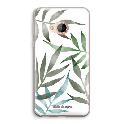 Tropical watercolor leaves: HTC U Play Transparant Hoesje