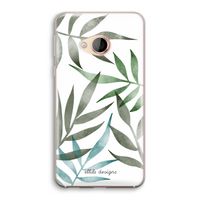 Tropical watercolor leaves: HTC U Play Transparant Hoesje
