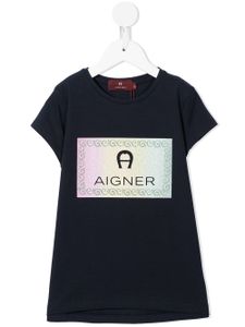 Aigner Kids t-shirt à logo - Bleu