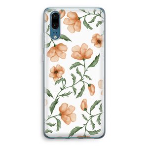 Peachy flowers: Huawei P20 Transparant Hoesje