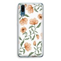 Peachy flowers: Huawei P20 Transparant Hoesje