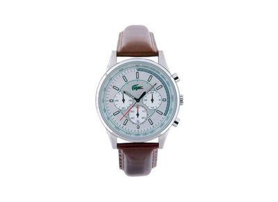 Lacoste horlogeband 2010457 / LC-21-1-14-0163 Leder Bruin 20mm + bruin stiksel
