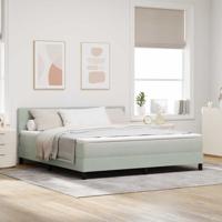 Boxspringbed met matras Lichtgrijs 180 x 200 cm Fluweel