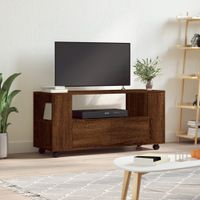 Tv-meubel 102x34,5x43 cm bewerkt hout bruineikenkleurig