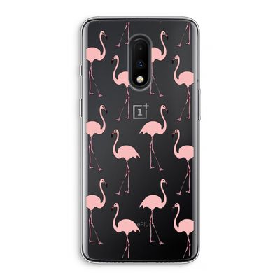 Anything Flamingoes: OnePlus 7 Transparant Hoesje