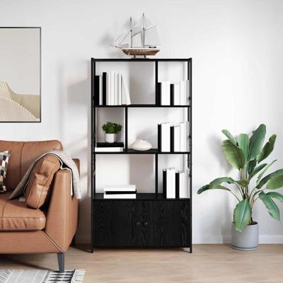 Boekenkast Zwart eiken 80 x 30 x 155,5 cm Bewerkt hout