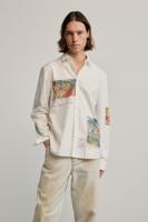 Bedrukte Gaugin-overhemd - WHITE - XL